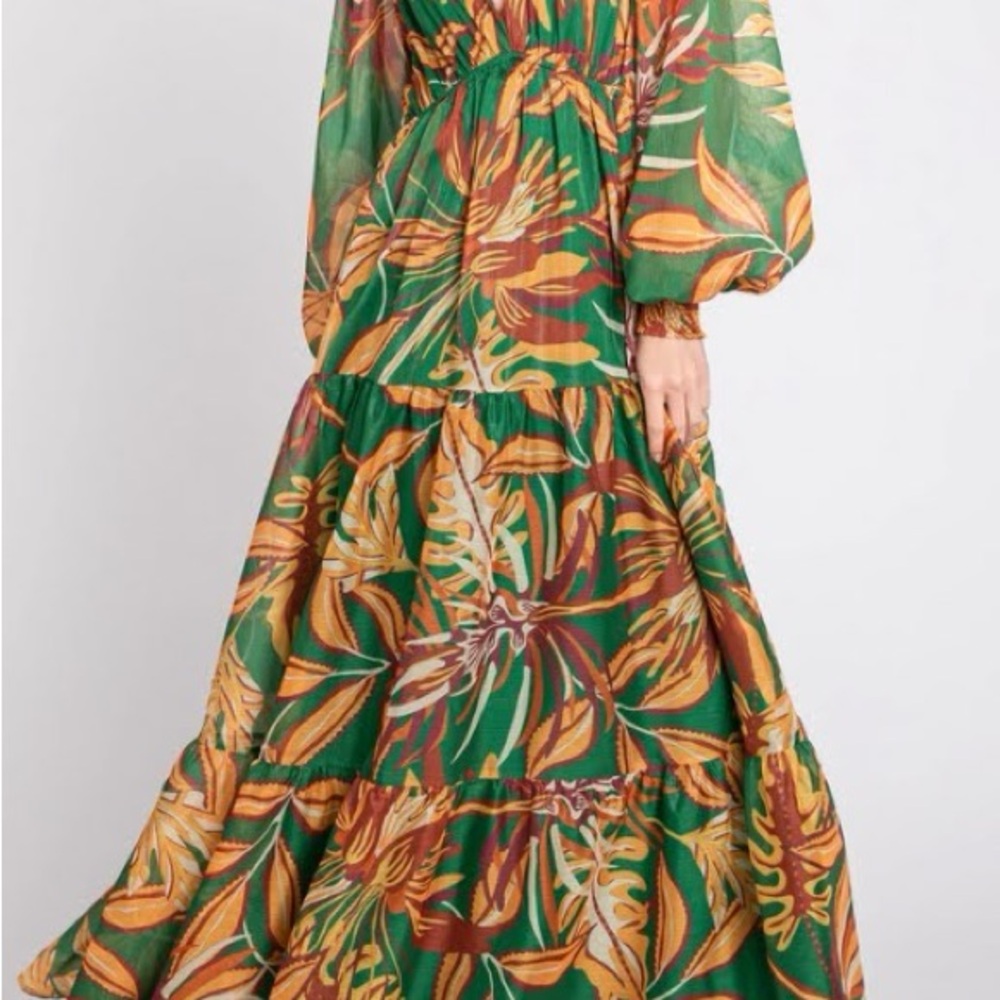 Flying Tomato from Pink Blush Green Leaf Maxi Dress-tags removed but never worn!